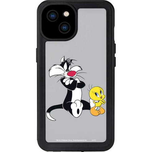 Looney Tunes Sylvester Tweety Bird Crossed Arms iPhone 15 Plus Waterproof Case